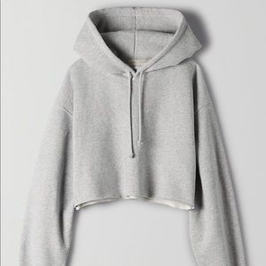 TNA Cozy Fleece Boyfriend Cropped Hoodie (M)